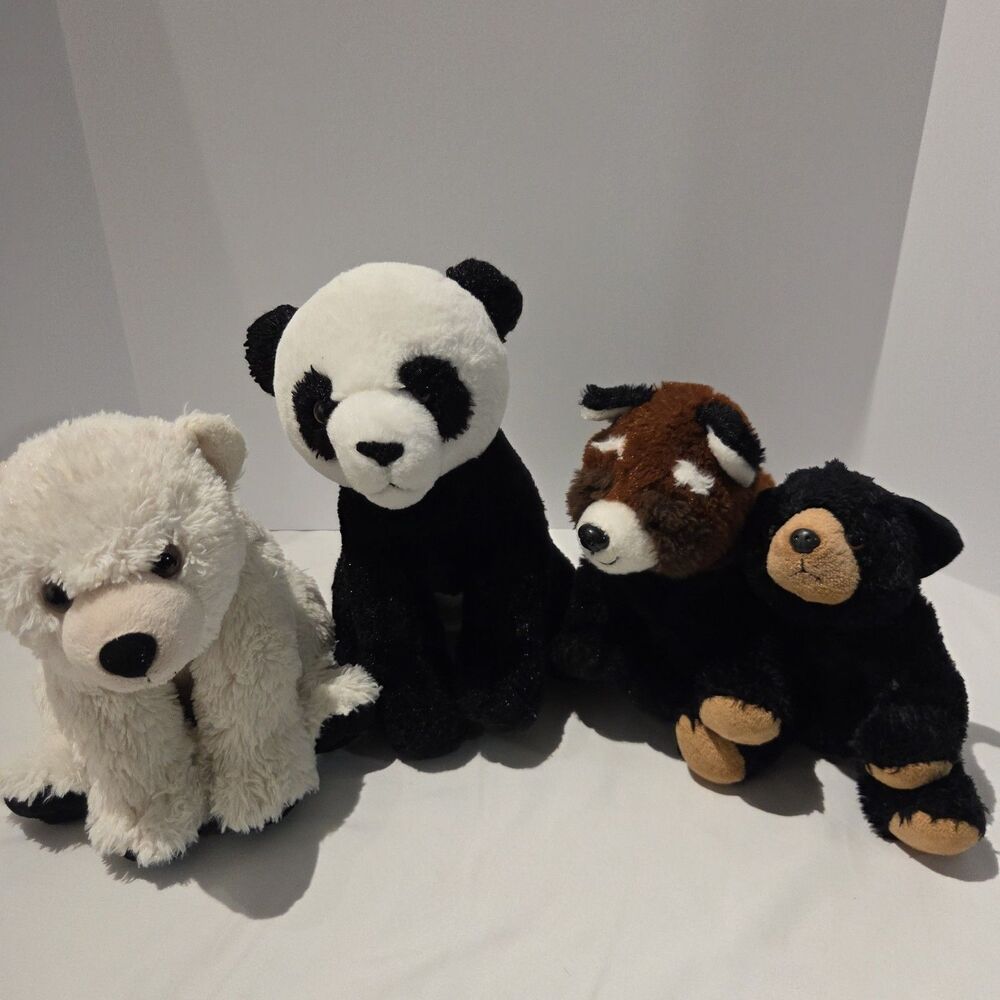 Wild Republic Fiesta Teddy Mountain Bear Plush Lot Of 4